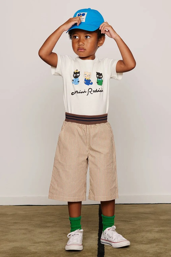 Mini Rodini T-shirt dziecięcy bawełniany Minibabies biały 26620110