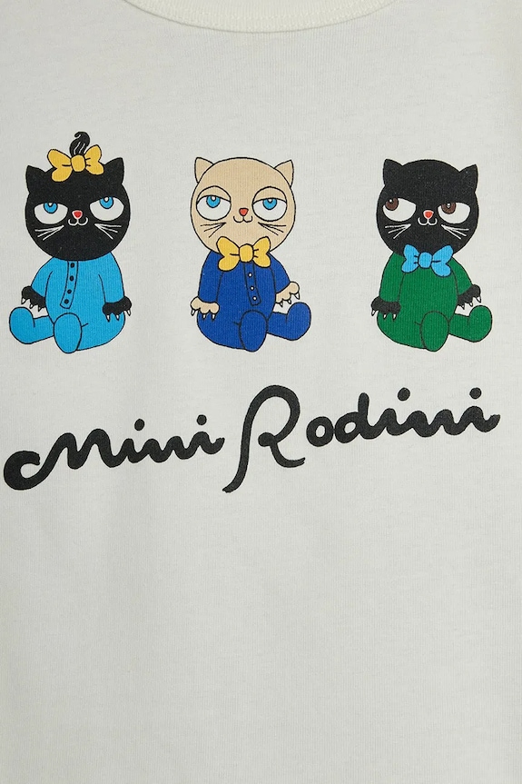 Mini Rodini T-shirt dziecięcy bawełniany Minibabies biały 26620110