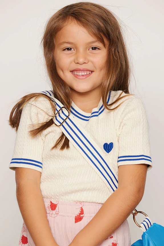Mini Rodini pletena majica otroška bombažna Cable bela 26620105