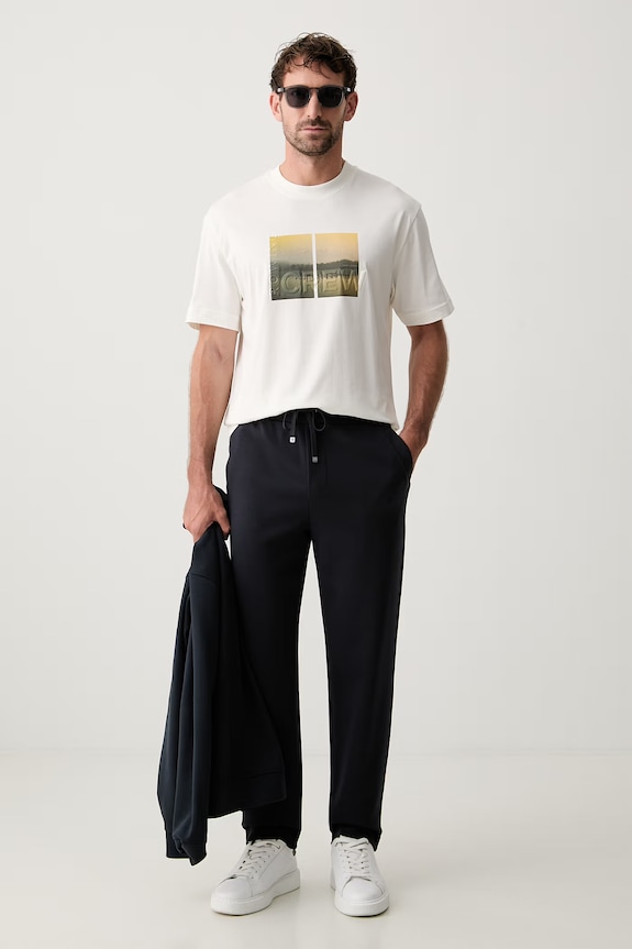 Joop! T-shirt męski bawełniany 30103417 beżowy AW26