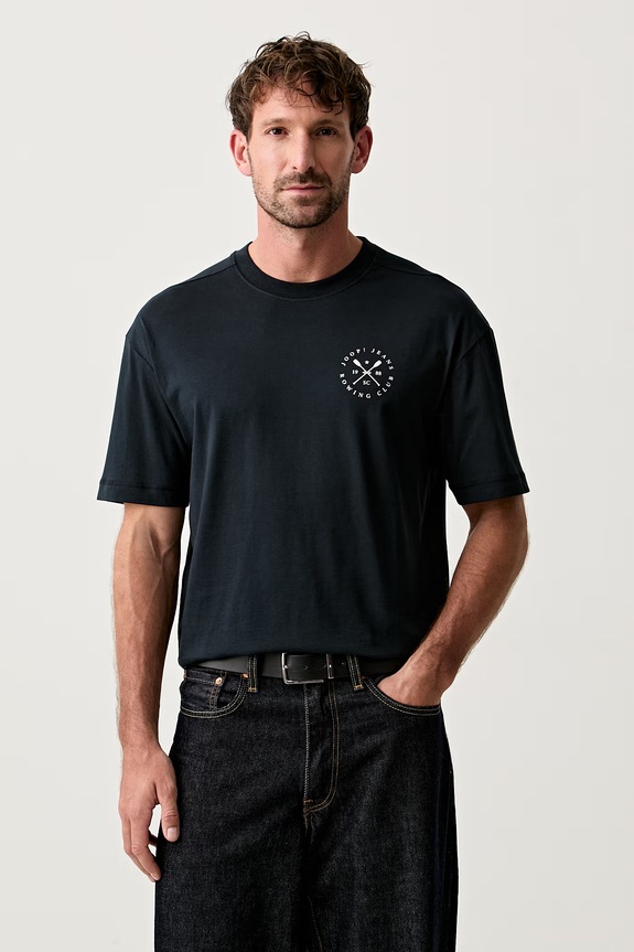 Joop! T-shirt męski bawełniany granatowy 30103416