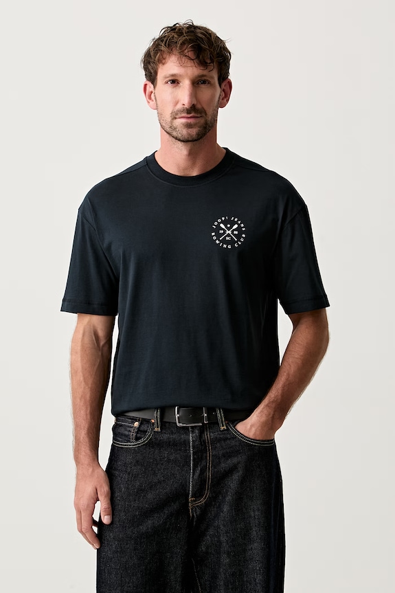 Joop! T-shirt męski bawełniany granatowy 30103416