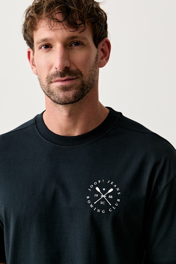 Joop! T-shirt męski bawełniany granatowy 30103416