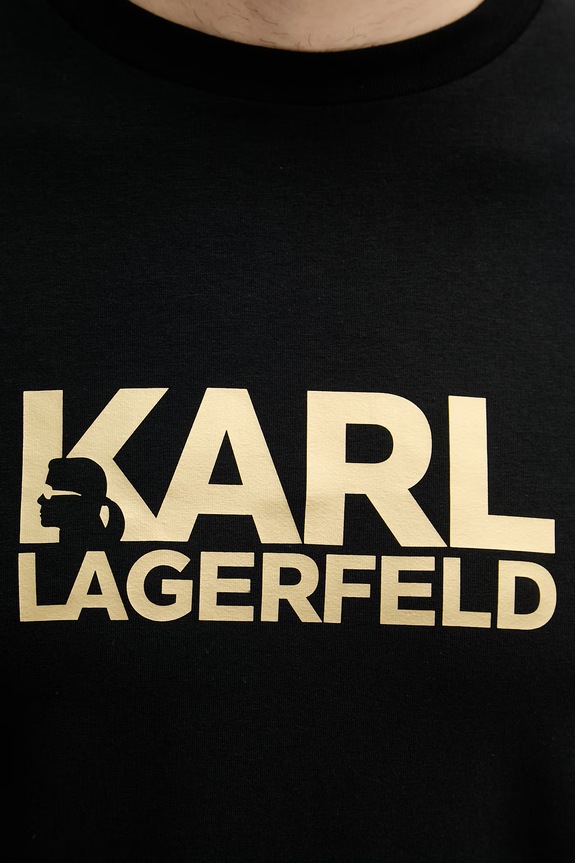 Karl Lagerfeld kratka majica moška bombažna 500235.755780 črna