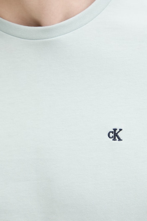 Calvin Klein Jeans t-shirt da uomo in cotone turchese LV14RD254G