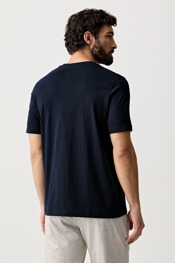 Odzież Tommy Hilfiger T-shirt męski bawełniany MW0MW43224 granatowy