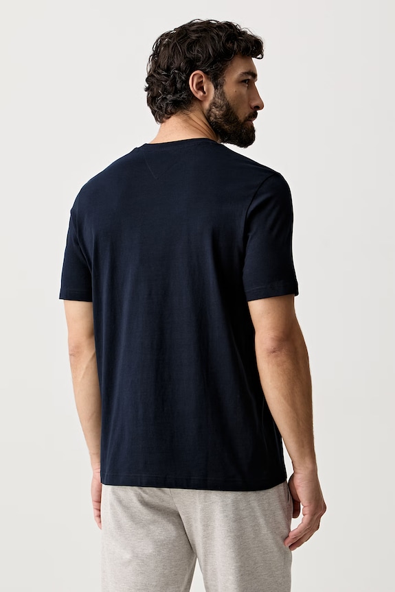 Odzież Tommy Hilfiger T-shirt męski bawełniany MW0MW43224 granatowy