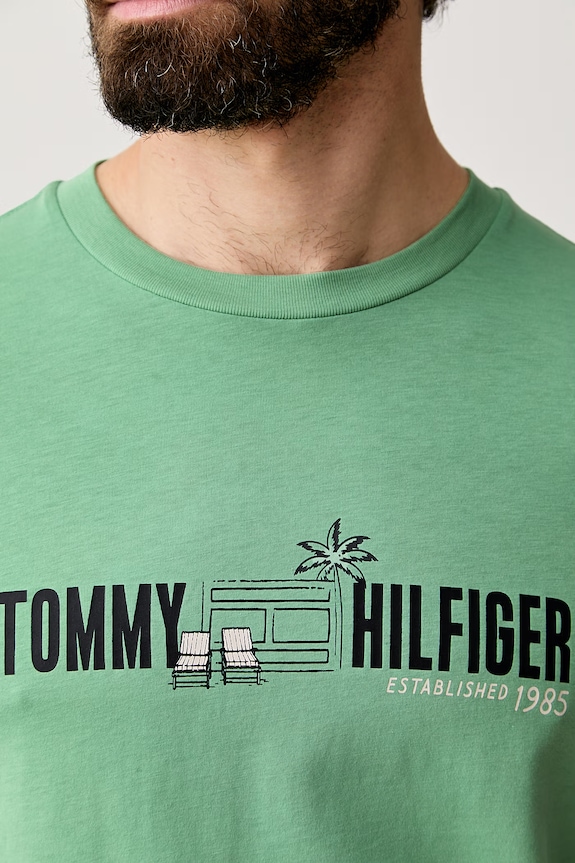 Tommy Hilfiger t-shirt da uomo in cotone MW0MW43197 verde