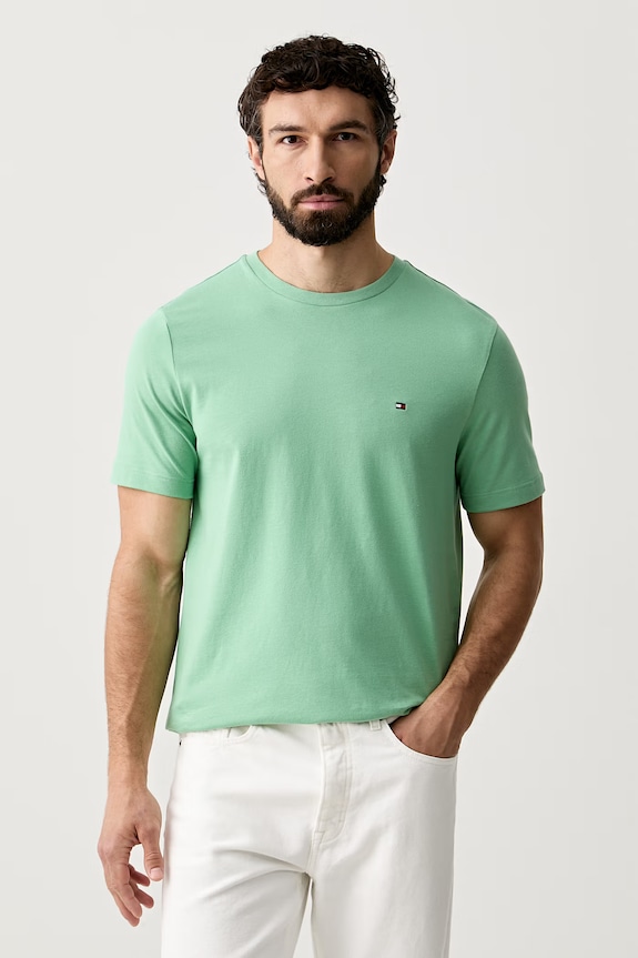Tommy Hilfiger T-shirt męski bawełniany zielony MW0MW39995.