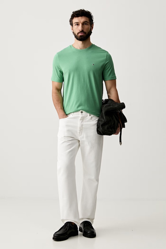 Tommy Hilfiger t-shirt da uomo in cotone MW0MW39995. verde AW26