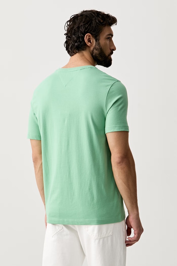 Odzież Tommy Hilfiger T-shirt męski bawełniany MW0MW39995. zielony