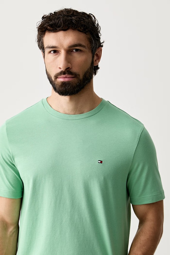 Tommy Hilfiger T-shirt męski bawełniany zielony MW0MW39995.