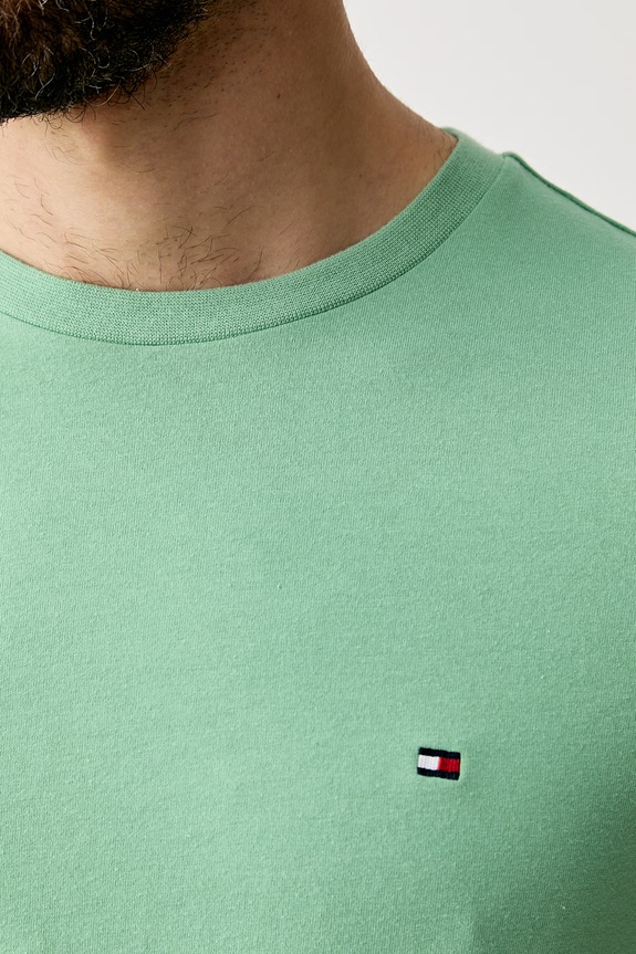 Tommy Hilfiger T-shirt męski bawełniany MW0MW39995. zielony