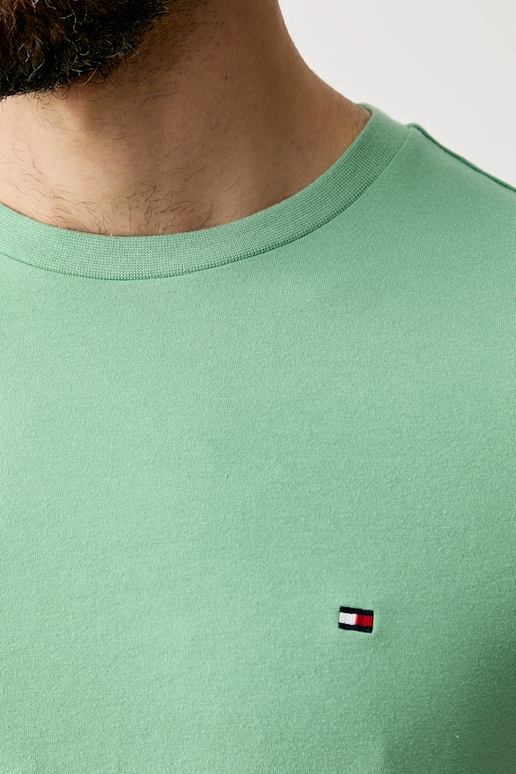 Tommy Hilfiger T-shirt męski bawełniany MW0MW39995. zielony