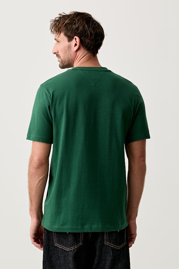 Odzież Tommy Hilfiger T-shirt męski bawełniany MW0MW39995. zielony