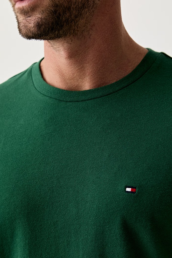 Tommy Hilfiger T-shirt męski bawełniany MW0MW39995. zielony
