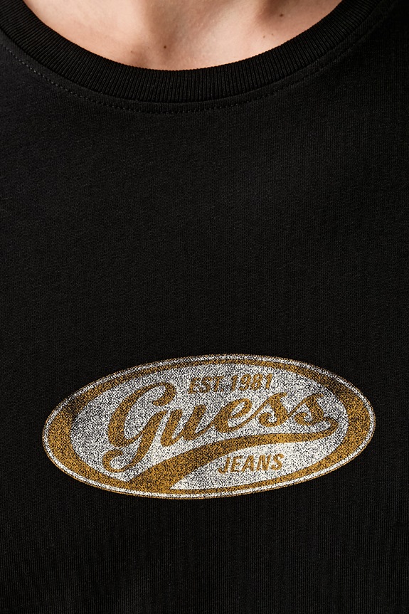 Guess Jeans T-shirt męski bawełniany M6YI06.K3649 czarny
