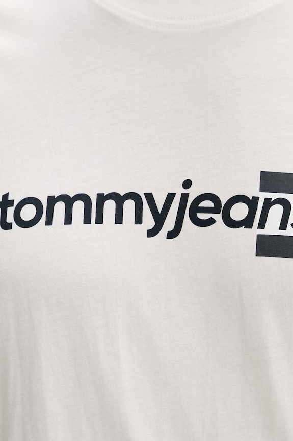 Tommy Jeans T-shirt męski bawełniany DM0DM23406 biały