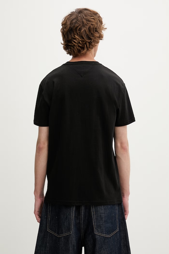 Oblečenie Tommy Jeans tričko pánske bavlnené DM0DM23406 čierna