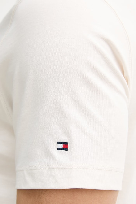 Tommy Hilfiger majica za muškarce od pamuka MW0MW44260 bež