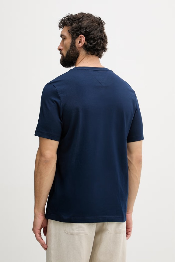 Odjeća Tommy Hilfiger majica za muškarce od pamuka MW0MW43387 mornarsko plava