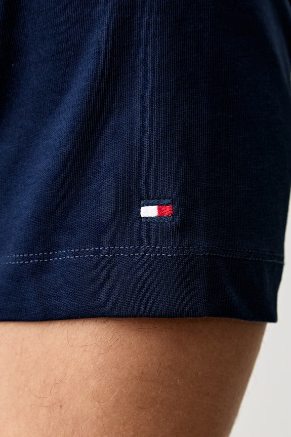 Tommy Hilfiger T-shirt męski bawełniany MW0MW43198 granatowy
