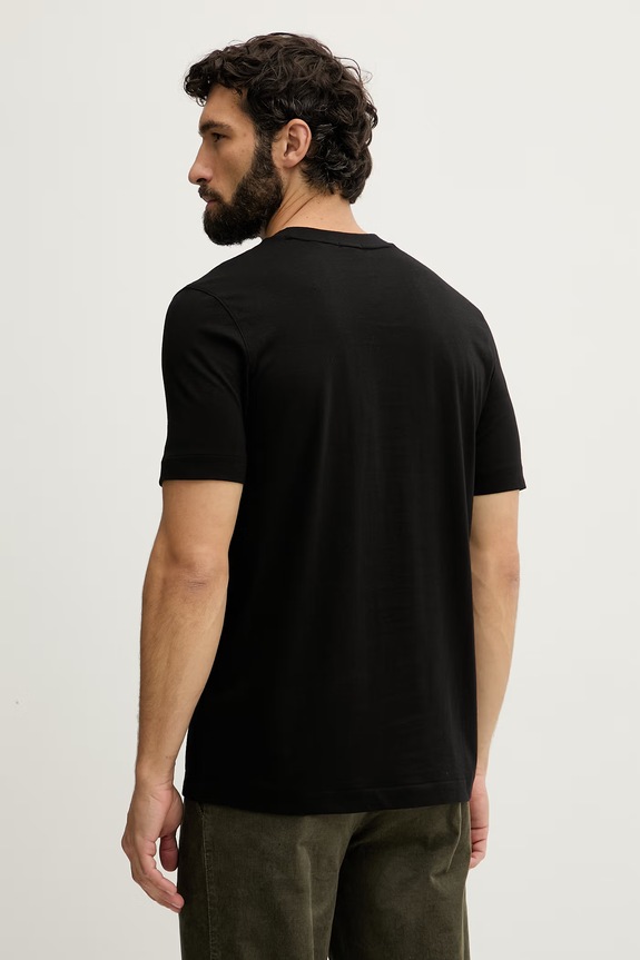 Ρούχα BOSS t-shirt Ανδρικό βαμβακερό Thompson 50565995 μαύρο