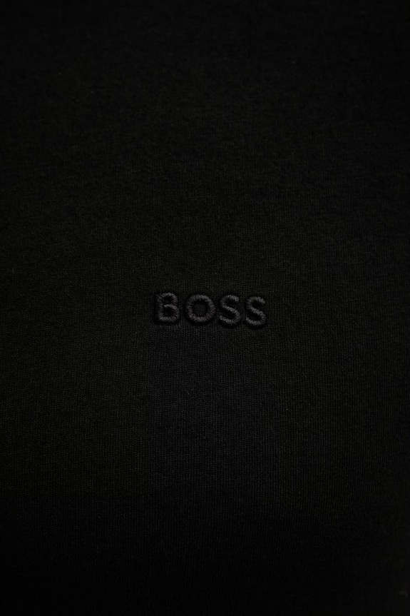 BOSS t-shirt Ανδρικό βαμβακερό Thompson 50565995 μαύρο