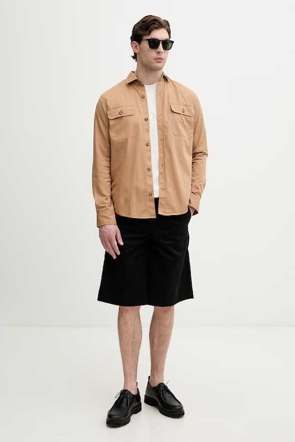 BOSS t-shirt ανδρικό βαμβακερό C-Tames 50565044 μπεζ AW26