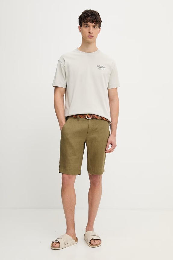 Marc O'Polo T-shirt męski bawełniany 5000014279 szary AW26