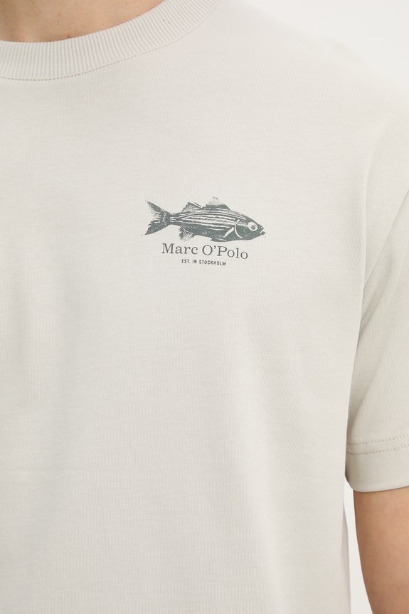 Marc O'Polo T-shirt męski bawełniany 5000014279 szary
