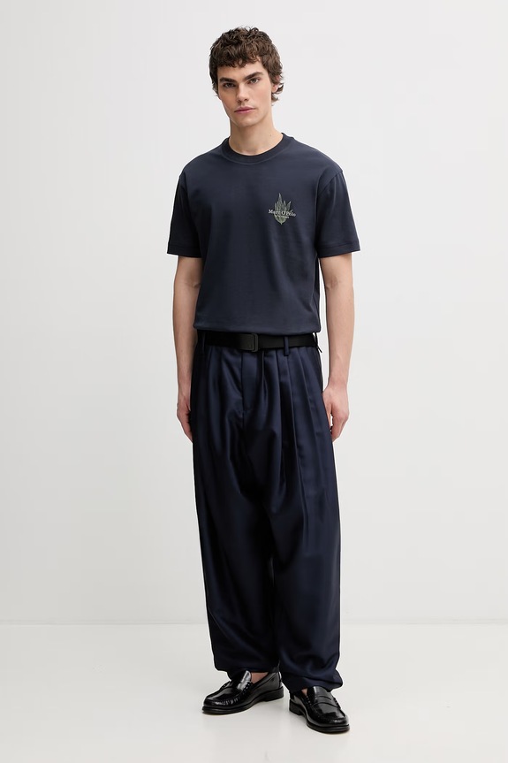 Marc O'Polo t-shirt da uomo in cotone 5000014277 blu navy AW26