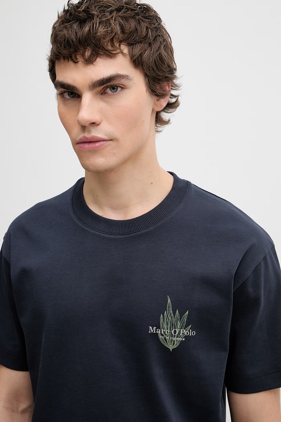 Marc O'Polo t-shirt da uomo in cotone blu navy 5000014277