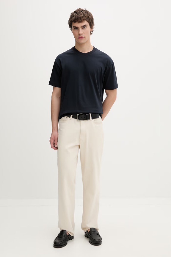 Marc O'Polo T-shirt męski bawełniany 5000014265 granatowy AW26