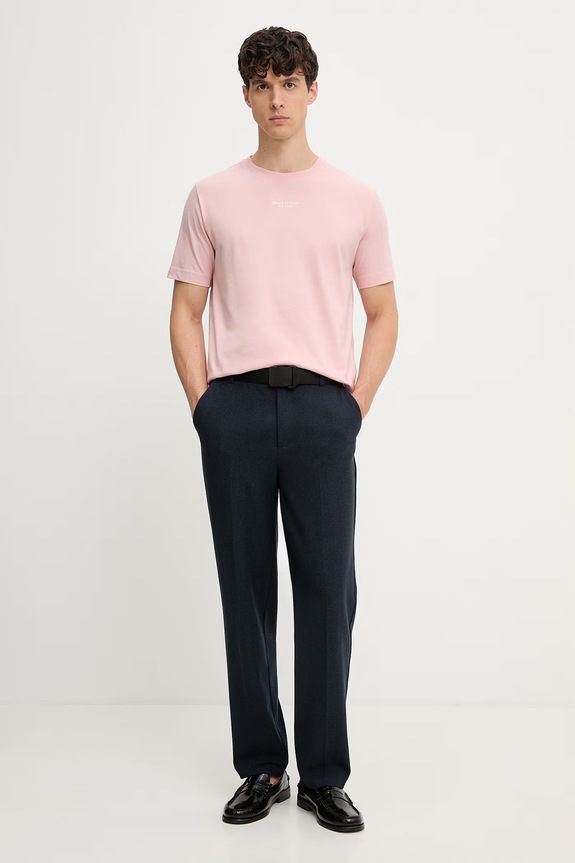 Marc O'Polo T-shirt męski bawełniany 5000014264 różowy AW26