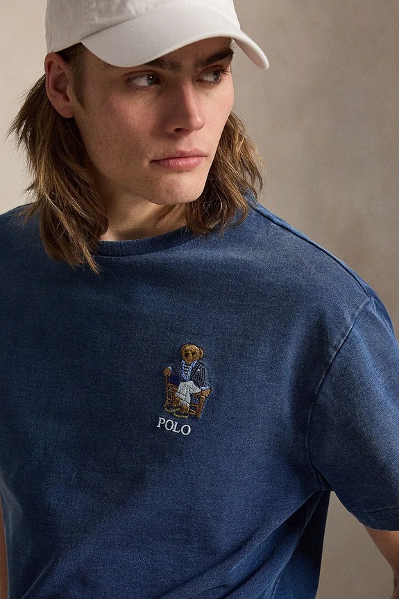 Polo Ralph Lauren tricou pentru bărbați, din bumbac bleumarin 710B18560