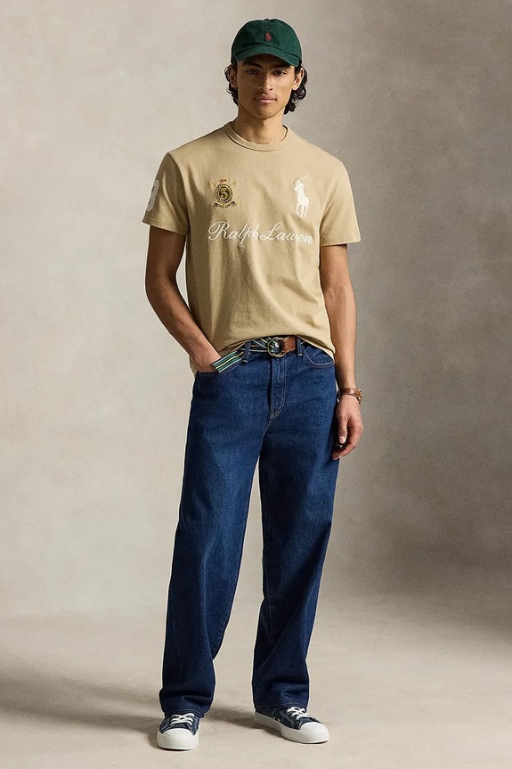 Одежда Polo Ralph Lauren футболка для мужчин из хлопка 710B20010 коричневый