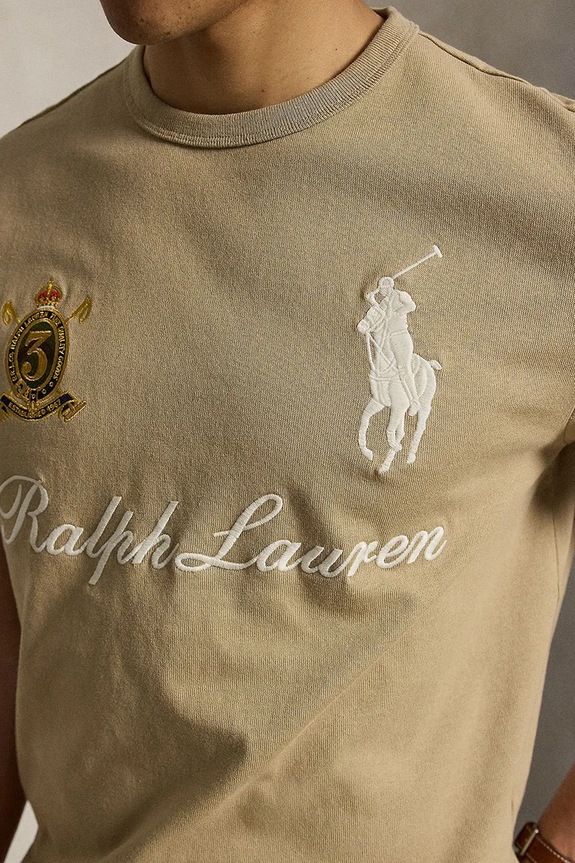 Polo Ralph Lauren футболка для мужчин из хлопка коричневый 710B20010