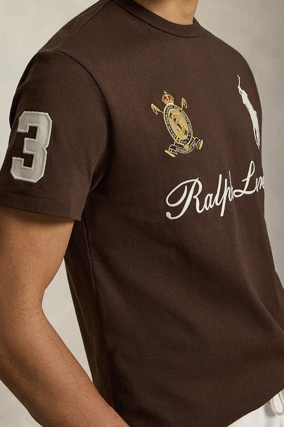 Polo Ralph Lauren футболка для мужчин из хлопка коричневый 710B20010