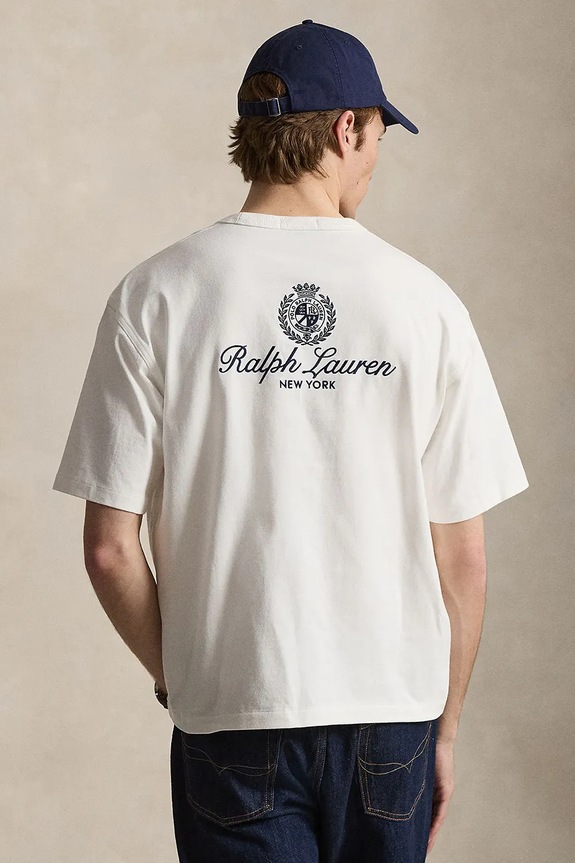 Polo Ralph Lauren футболка для мужчин из хлопка 710B19623 белый AW26