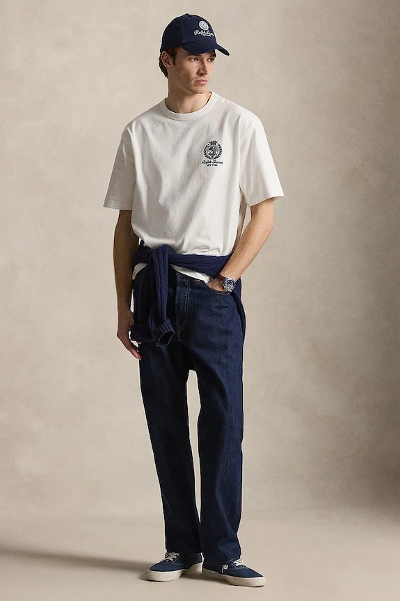 Одежда Polo Ralph Lauren футболка для мужчин из хлопка 710B19623 белый