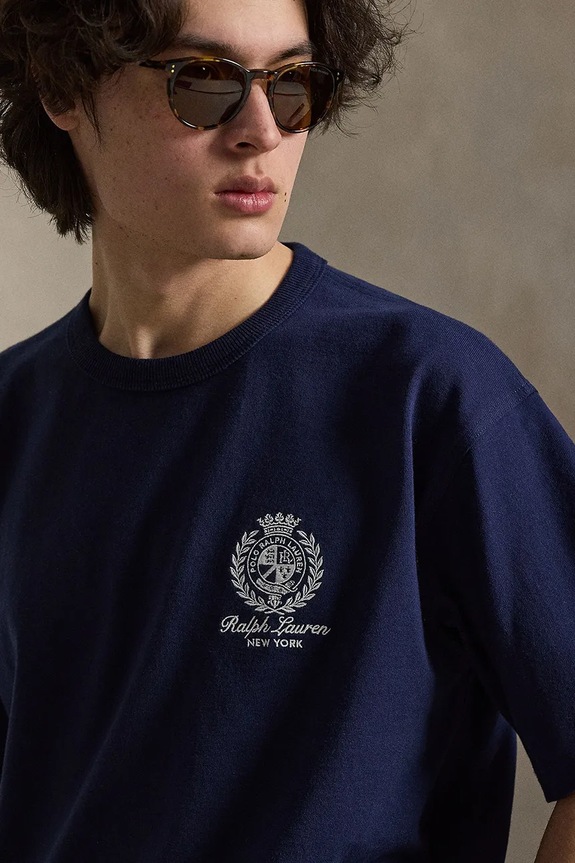 Polo Ralph Lauren tricou pentru bărbați, din bumbac bleumarin 710B19623