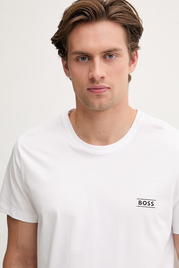 BOSS T-shirt męski bawełniany TShirtRN biały 50565324