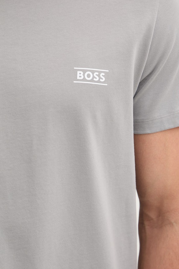 BOSS T-shirt męski bawełniany TShirtRN 50565324 szary