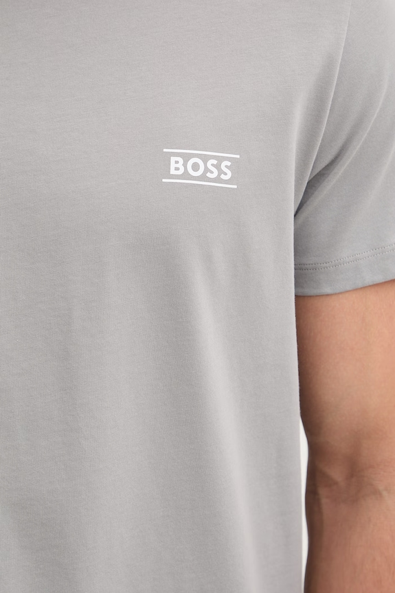 BOSS T-shirt męski bawełniany TShirtRN 50565324 szary