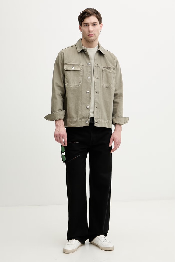 BOSS Green majica za muškarce od pamuka TS_GOC Swing AO 50566856 zelena AW26