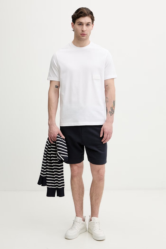 BOSS Green T-shirt ανδρικό βαμβακερό TS_Structure 50564097 λευκό AW26