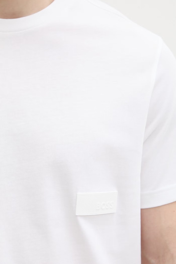 BOSS Green T-shirt ανδρικό βαμβακερό TS_Structure 50564097 λευκό