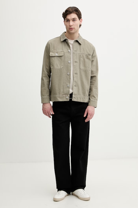 BOSS Green t-shirt ανδρικό βαμβακερό TS_Structure 50564097 μπεζ AW26