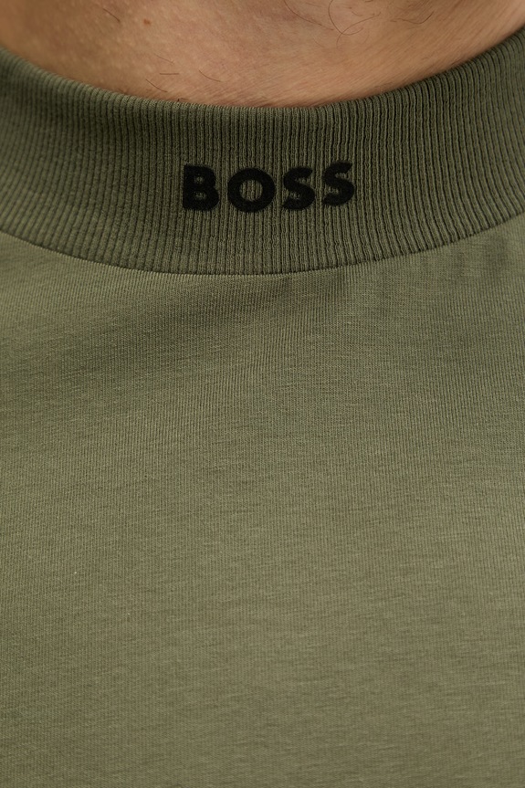 BOSS Green футболка мужская из хлопка с эластаном Tee Collar 50562120 зелёный
